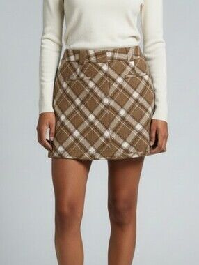 Classic Plaid A-Line Mini Skort Skirt